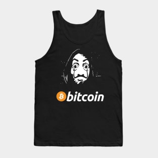 Bitcoin T-Shirt with Dali Mask from Netflix Money Heist Tank Top